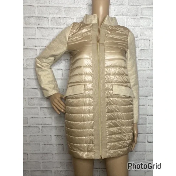 Herno mixed material puffer jacket